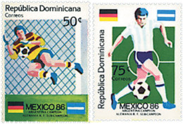 729470 HINGED DOMINICANA 1986 COPA DEL MUNDO DE FUTBOL. MEXICO-86 - Dominicaanse Republiek