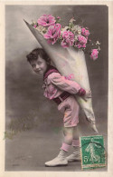 FETES - VOEUX - Anniversaire - Heureux Anniversaire - Enfant - Petit Garçon - Fleurs - Colorisé - Carte Postale Ancienne - Verjaardag