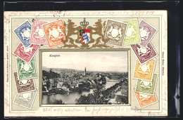 Präge-AK Kempten / Allgäu, Briefmarken Von Bayern, Passepartout  - Briefmarken (Abbildungen)