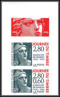 France N°2933 2934 A Journée Du Timbre 1995 Gandon Paire Avec Logo Luxe Mnh ** Non Dentelé Imperf - 1991-2000