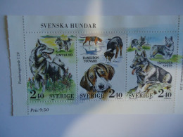 SWEDEN  MNH   SHEET DOGS DOG 1989 - Honden