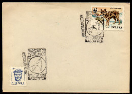 POLAND 1988 INTERNATIONAL PEDIGREE DOG SHOW WARSAW SPECIAL CANCEL ON COVER DOGS POLISH - Chiens