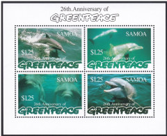 Samoa - 1997 - Dolphins - Greenpeace - Yv Bf 61 - Delfines