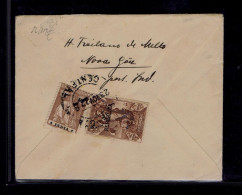 #9691 ESTADO DA INDIA  (stamp Damage) 1927 Used Portugal Cover Ships Mailed NOVA GOA »Olhdorf.....  RUSSIE ? SUISSE ? - Barcos