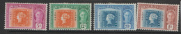 Mauritius  1948  SG  266-9  Stamp Centenary Mounted Mint - Mauricio (...-1967)