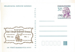 CDV 226 Czechoslovakia Bicentenary Of First Czech Newspaper 1989 - Postales