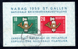Switzerland, Used, 1959, Michel Bl 16,  NABAG 1959 St Galen, National Stamp Exhibition - Gebruikt