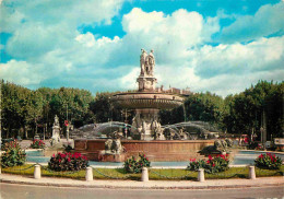 13 - Aix En Provence - Grande Fontaine Sur La Rotonde - Fleurs - CPM - Voir Scans Recto-Verso - Aix En Provence