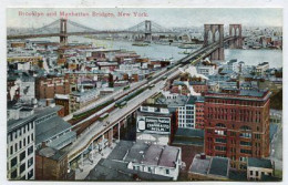 AK 213334 USA - New York - Brooklyn And Manhattan Bridges - Brücken Und Tunnel
