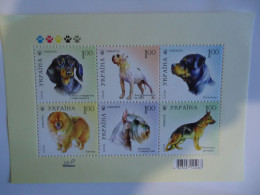 UKRAINE MNH  STAMPS SHEET   DOGS  DOGS 2008 - Honden