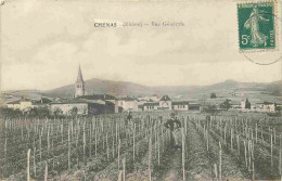 69 - Chénas - Vue Générale - Animée - Vignes - CPA - Oblitération Ronde De 1907 - Voir Scans Recto-Verso - Chenas