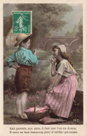 FANTAISIES - Femmes - Femme - Enfant - Poissons - Fleurs - Colorisé - Carte Postale Ancienne - Mujeres