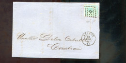 België OCB18 Gestempeld Op Brief Anvers-Courtrai 1868 Perfect (2 Scans) - 1865-1866 Perfil Izquierdo