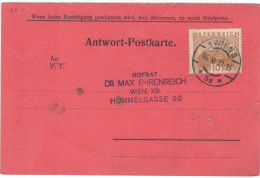 Wien 1932 Antwortkarte > Ehrenreich - Ortskarte Antwort - Lettres & Documents