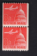 2010459104 1964  SCOTT C65 (XX) POSTFRIS MINT NEVER HINGED - PAIR COILS JET AIRLINER OVER CAPITOL - 3b. 1961-... Unused