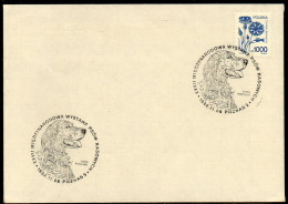 POLAND 1992 XXVII INTERNATIONAL PEDIGREE DOG SHOW POZNAN SPECIAL CANCEL ON COVER DOGS DOG ENGLISH SETTER - Honden