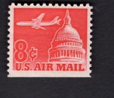 2010461102 1963 (XX) SCOTT C64 POSTFRIS MINT NEVER HINGED  - JET AIRLINER OVER CAPITOL UNDER IMPERFORATED - 3b. 1961-... Neufs