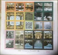 Mexico 2022 Postal Palace Building Architecture Ceiling Stairs Galloti Marble Sheet Of 24 MNH - México