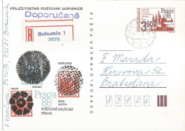 CDV 223 C Czechoslovakia Praga 1988 Stamps On Stamps - Exposiciones Filatélicas