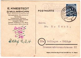 1947, Landpost Stempel 23 MULMSHORN über Rotenburg Auf Firmen Karte M. 12 Pf. - Sammlungen