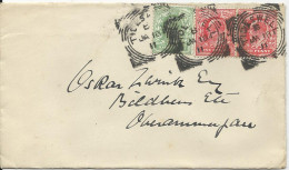 GB 1911, Squared Circle TIDESWELL Auf Brief M. 3 Marken N. Bayern - Sonstige & Ohne Zuordnung