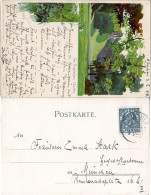 Bayern 1898, Private Stadtpost München, 1 1/2 Pf. Auf Künstler AK  Engl. Garten - Private & Lokale Post