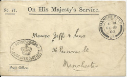 GB 1903, Portofreier Post Office Dienst Orts Brief V. Manchester. #2481 - Sonstige & Ohne Zuordnung