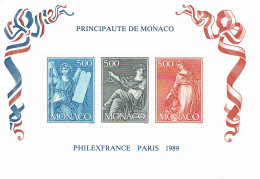 47 Bloc Monaco Philexfrance Paris 1989 - Ungebraucht