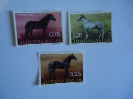 YUGOSLAVIA MNH    STAMPS    3 HORHES - Cavalli