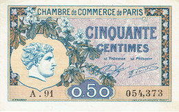 Billet 50 C. Chambre De Commerce De Paris - Camera Di Commercio