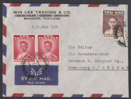 001240/ Thailand Airmail Part Cover 1953 To Germany - Thaïlande