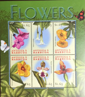 Antigua 2000 Flowers Butterflies Sheetlet MNH - Otros & Sin Clasificación