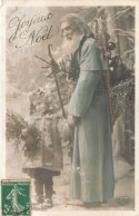 FETES - VOEUX - Noël - Joyeux Noël - Enfant - Petite Fille - Père Noël - Colorisé - Carte Postale Ancienne - Autres & Non Classés