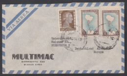 001242/ Argentina Airmail Cover 1954 To Germany - Covers & Documents