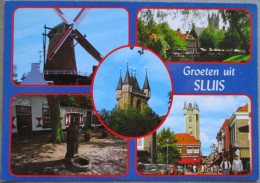 HOLLAND NETHERLAND ZEELAND SLUIS MULTI VIEW POSTCARD CARTOLINA ANSICHTSKARTE CARTE POSTALE POSTKARTE CARD KARTE - Sluis