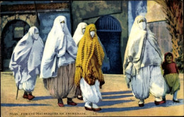 CPA Maurische Frauen Auf Einem Spaziergang - Costumi