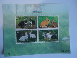 THAILAND MNH  SHEET ANIMALS RABBITS TAIPEX 99 - Konijnen