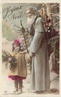 FETES - VOEUX - Noël - Joyeux Noël - Enfant - Père Noël - Colorisé - Fleurs- Carte Postale Ancienne - Sonstige & Ohne Zuordnung