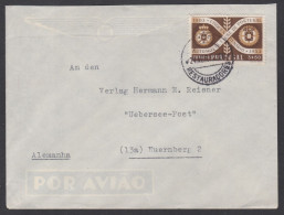 001245/ Portugal 1953 Air Mail Cover To Germany 50th Anniversary Of Portuguese Automobile Club - Brieven En Documenten