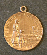 Médaille Française Journée Des Orphelins 1916 Guerre 14-18  - French Medal WWI Médaillette Journée - Francia