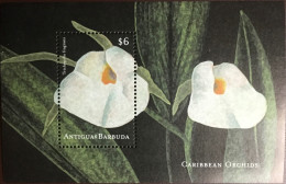 Antigua 2001 Orchids Flowers Minisheet MNH - Orchideeën