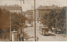 LETTONIE - RIGA - 1917 - RUE TRAMWAY - BELLE CARTE PHOTO GUERRE 1914 - 1918 - Lettonie