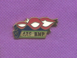 Superbe Pins Banque Bnp Bouche Zamac Ballard Dore Or Fin L388 - Banques