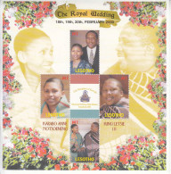 2000 Lesotho Royal Wedding Miniature Sheet Of 6 MNH * Crease To Bottom Left Stamps OK* - Lesotho (1966-...)