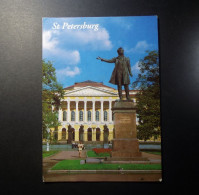 Russia - Russe - Leningrad - St Petersburg - Russia Museum - Monument Alexander Pushkin  - Used Card With Timbre / Stamp - Russland