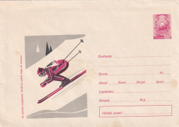 A24556  - SKI  Cover Stationery 1968  ROMANIA - Entiers Postaux