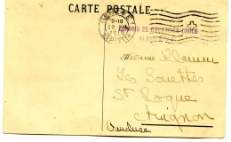 Cpa Avec Cachet Convois De Rapatriés Civils Genève Et Genève 20 VII 1916 - Flamme Lignes Ondulées - Avignon Vaucluse - Documents