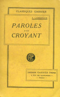 Paroles D'un Croyant (1957) De Félicité De Lamennais - Klassische Autoren