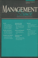 Management Science N°4 (1991) De Collectif - Economie