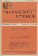 Management Science Volume 17 N°2 (1970) De Collectif - Economie